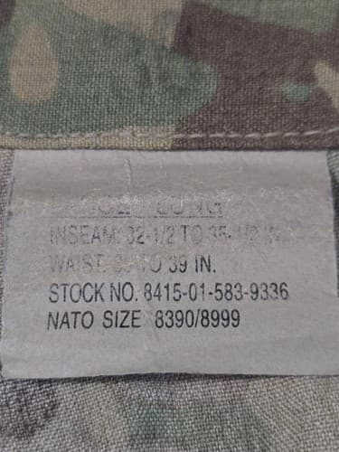 US Army A2CU OCP Flight Suit Pants Aircrew Combat Trousers FR Large Long - Thumbnail 4