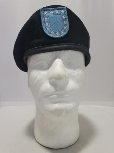 US Army Black Wool Beret Size 7 1/4 Northwest Woolen Mills NSN