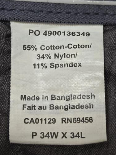 Michael Kors Men's Slim Fit Stretch Chino Pants Gray 34W x 34L #DC64 - Thumbnail 4
