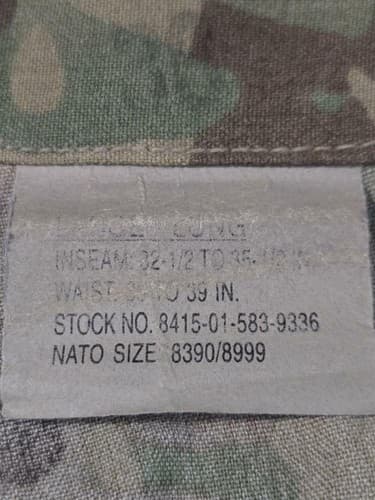 US Army A2CU OCP Flight Suit Pants Aircrew Combat Trousers FR Large Long (1) - Thumbnail 4