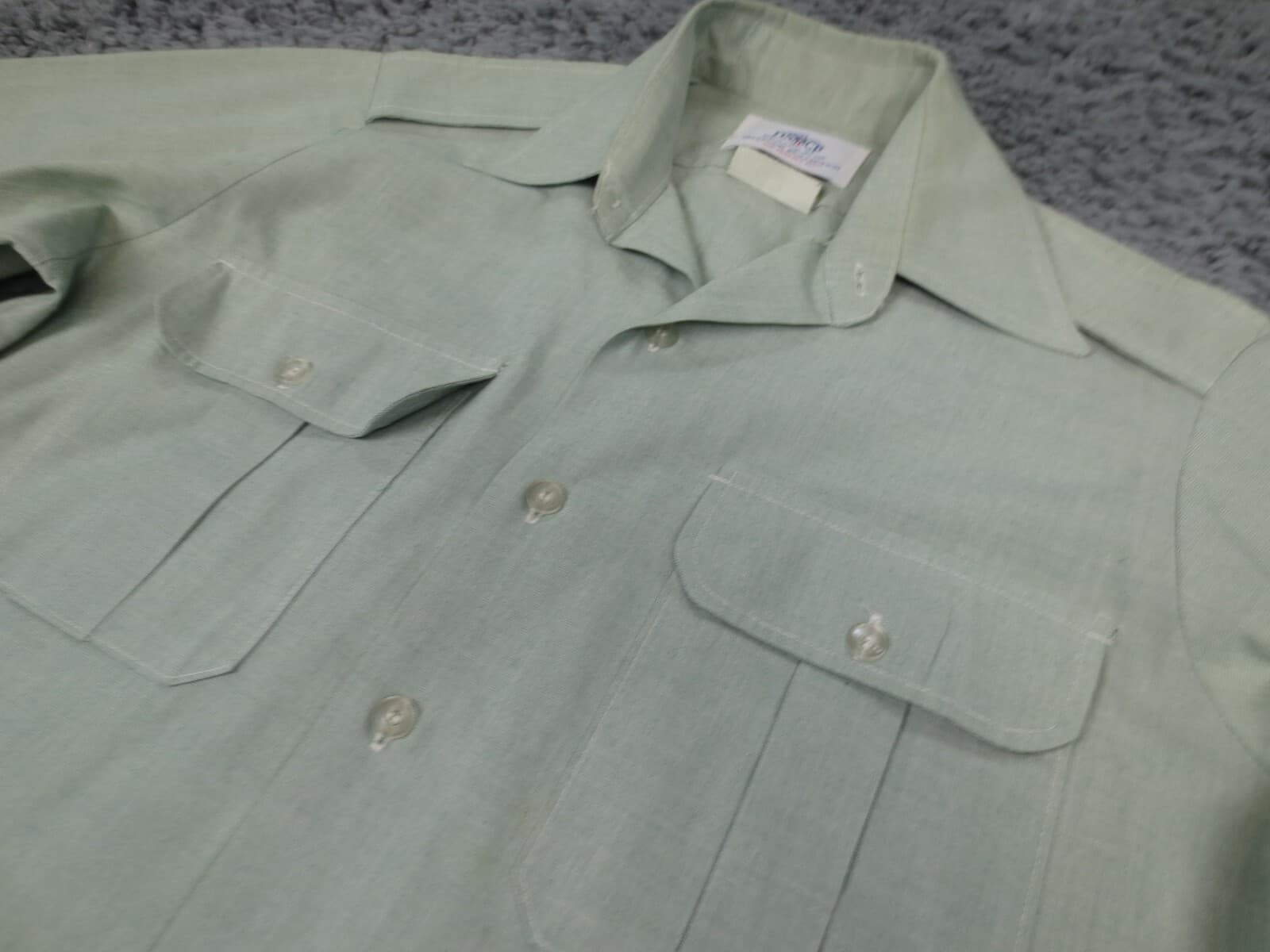 DSCP Shirt Men 15 Light Green Blend Garrison #61y - Thumbnail 2