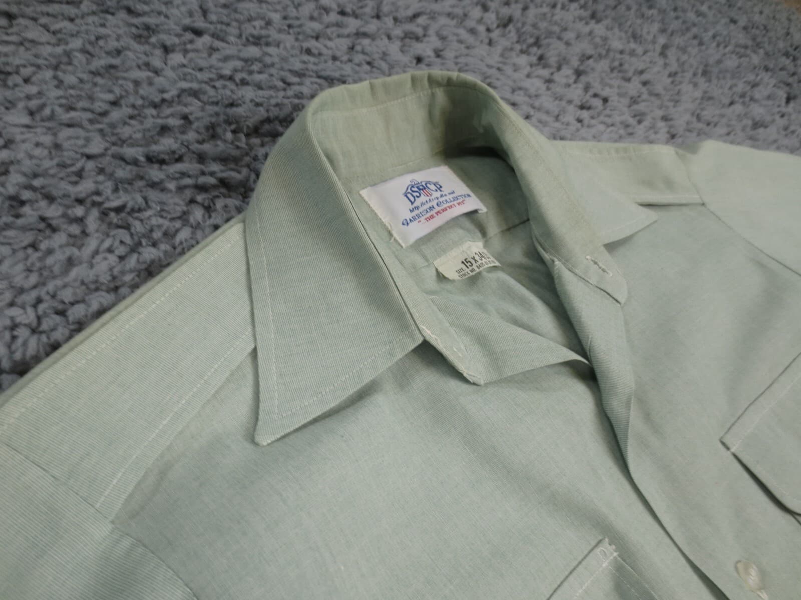 DSCP Shirt Men 15 Light Green Blend Garrison #61y - Thumbnail 5