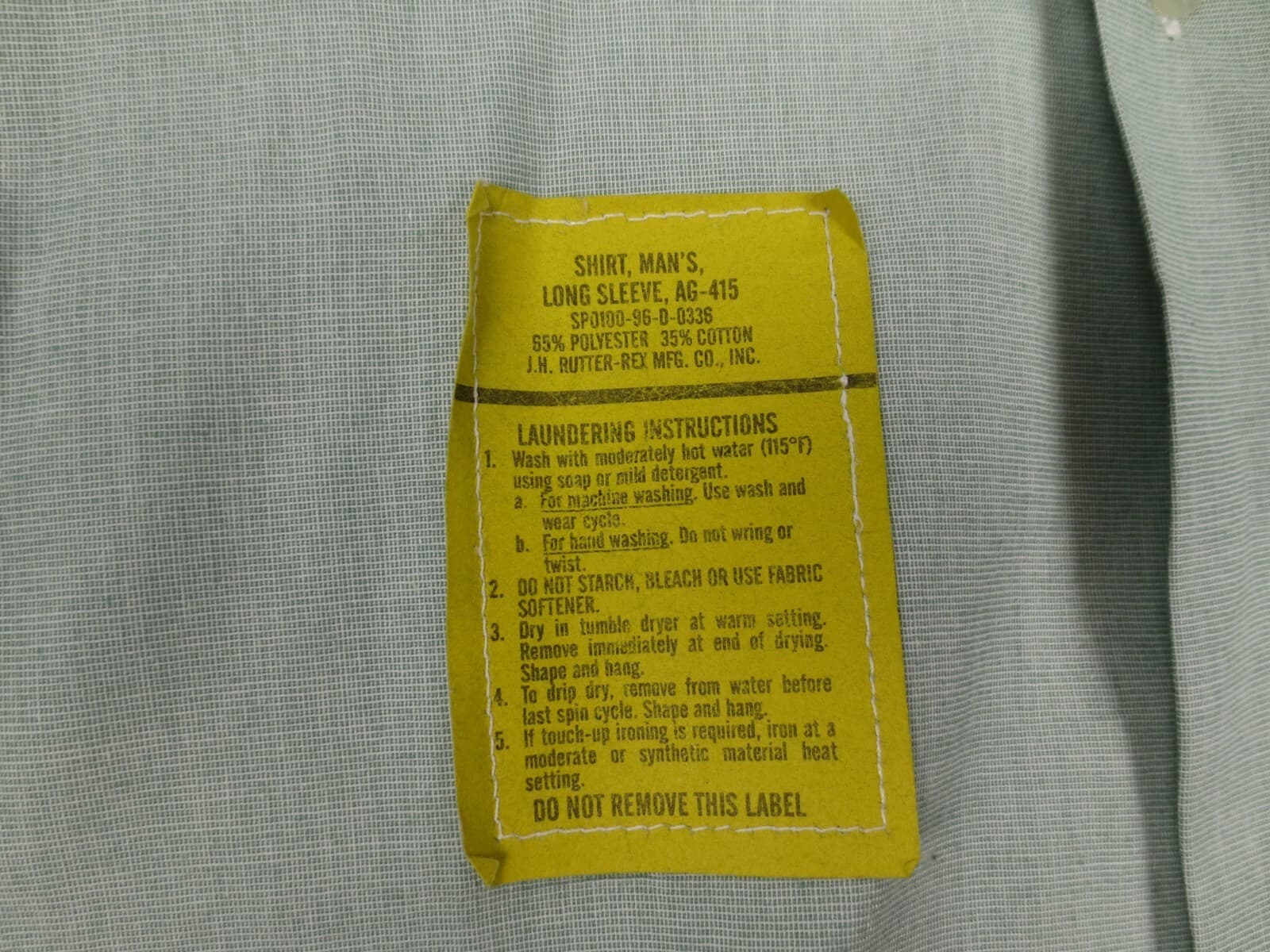 DSCP Shirt Men 15 Light Green Blend Garrison #61y - Thumbnail 4
