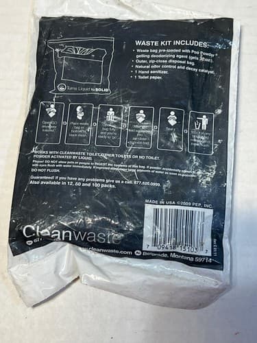 Cleanwaste The Original WAG BAG - GO Anywhere Toilet Kit Waste Bags - Lot Of 12 - Thumbnail 5