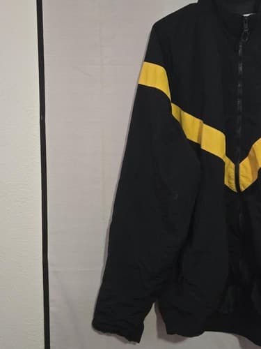 US Army APFU Physical Fitness Jacket Large Black Gold Training Coat VGC R36r - Thumbnail 2
