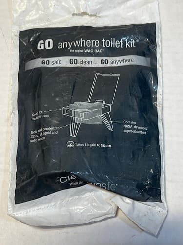 Cleanwaste The Original WAG BAG - GO Anywhere Toilet Kit Waste Bags - Lot Of 12 - Thumbnail 4
