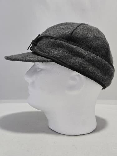 Stormy Kromer Ironwood Wool Blend Cap Hat Size 7 Black Lined USA Made VGC - Thumbnail 4