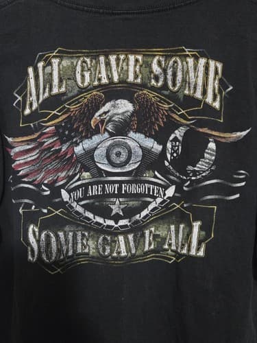 Anvil POW MIA You Are Not Forgotten T Shirt Mens Large Black Graphic Tee - Thumbnail 4
