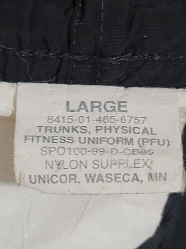 Lot 4 US Army PT PFU Shorts Trunks Black/Silver No Tags See Measurements - Thumbnail 5