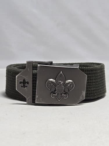 Official Boy Scouts of America BSA Olive Drab Web Belt & Metal Buckle 41" #DC50