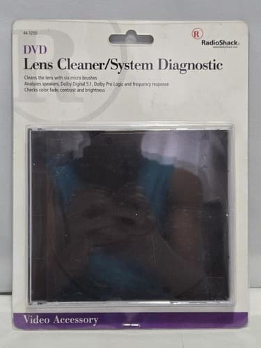 RadioShack DVD Lens Cleaner System Diagnostic Disc – Player Cleaning Kit Vintage