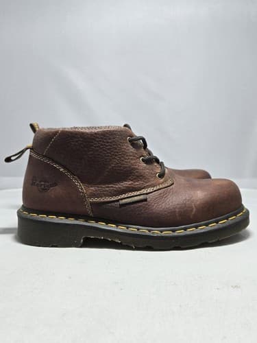 Dr. Martens Industrial Steel Toe Brown Leather Work Boots Men's Size 7 #DC54 - Thumbnail 2