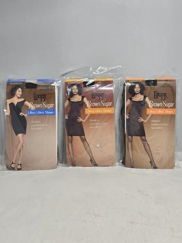 L'eggs Ultra Ultra Sheer Pantyhose Lot of 3 Size A/B Dark Cocoa Brown Sugar DC55