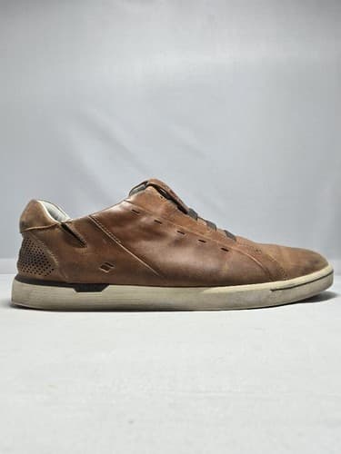Kizik Men's Lima Leather Slip-On Sneakers Brown Hands-Free Comfort Size 12 #DC52 - Thumbnail 2
