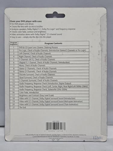 RadioShack DVD Lens Cleaner System Diagnostic Disc – Player Cleaning Kit Vintage - Thumbnail 2