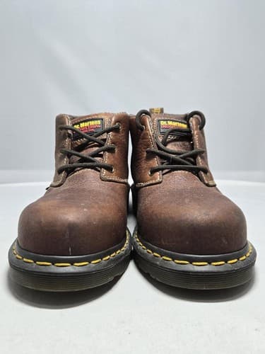 Dr. Martens Industrial Steel Toe Brown Leather Work Boots Men's Size 7 #DC54