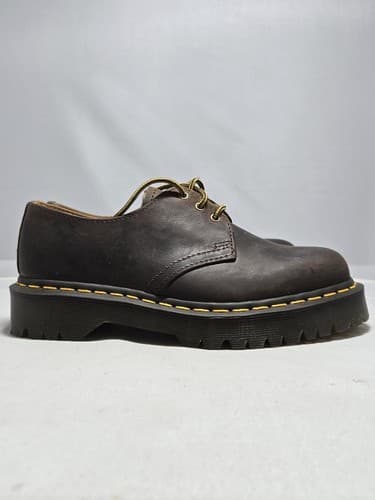Dr. Martens AirWair Brown Leather Oxford Shoes Men's 6 Women's 7 Lace Up #DC53 - Thumbnail 2