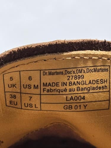 Dr. Martens AirWair Brown Leather Oxford Shoes Men's 6 Women's 7 Lace Up #DC53 - Thumbnail 6