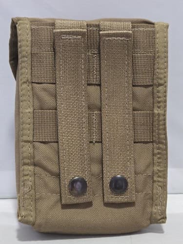 Tactical MOLLE Utility Pouch Tan – 2 Compartment General Purpose Pouch Military - Thumbnail 2