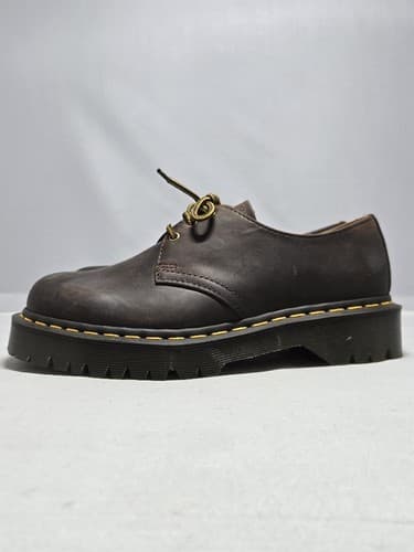 Dr. Martens AirWair Brown Leather Oxford Shoes Men's 6 Women's 7 Lace Up #DC53 - Thumbnail 4