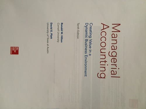 Managerial Accounting: Creating Value in a Dynamic Business Environment, 10th - Thumbnail 2