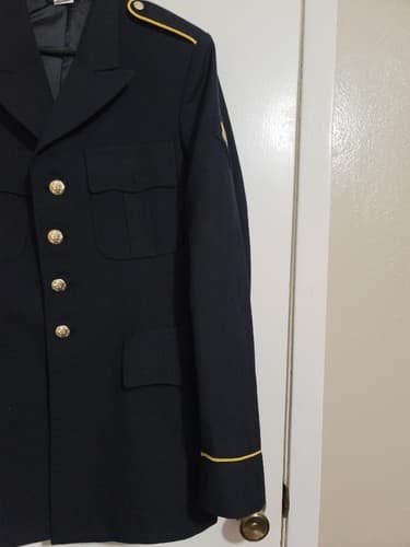 ASU Coat Men Jacket Dress Army Blue 450 Size (40/LC) NSN: 8405-01-552-2950 #D88d - Thumbnail 3