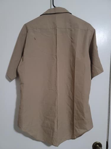 DSCP Marine Men's Poly/Wool Khaki Short Sleeve Shirt Size: (32) #A5a - Thumbnail 2