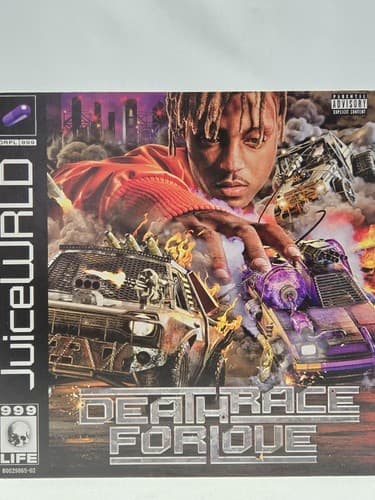 Juice WRLD Death Race For Love Wall Art Poster 8x8 Foam Backing Mounted - Thumbnail 2