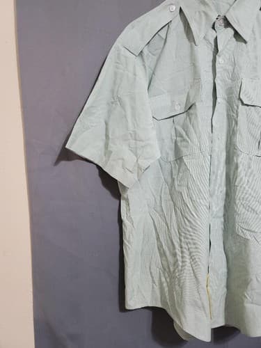 Vintage 90's DSCP Mens Military Dress Shirt Size 16 1/2 (Large) Green #91t - Thumbnail 2