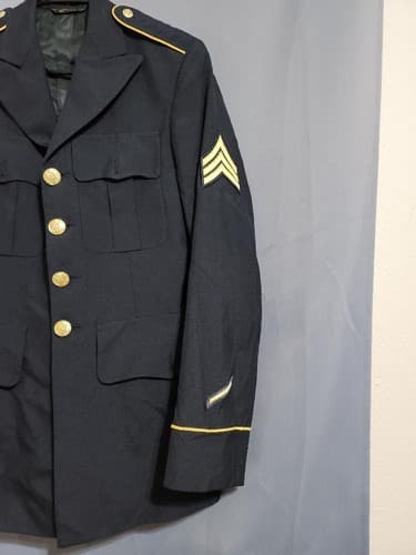 ASU Coat Men's Service Jacket Dress Army Blue Size: (36/R) #86t - Thumbnail 3