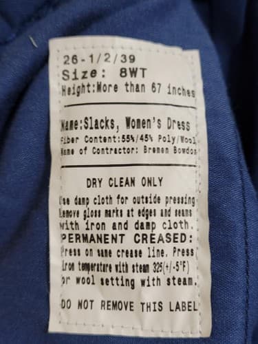 ASU Blue Pants Yellow Stripe 8/WT #87t - Thumbnail 2