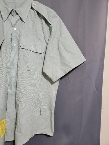 Vintage 90's DSCP Mens Military Dress Shirt Size 16 1/2 (Large) Green #91t - Thumbnail 3