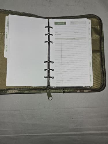 Mercury Multicam Daily Weekly Planner Tactical Organizer Notebook VGC R17r - Thumbnail 6
