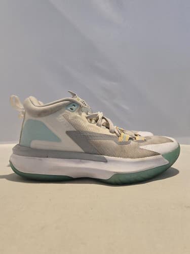 Nike Big Kids Basketball Shoes 3.5Y White/Mint Green Athletic Sneakers #K55k - Thumbnail 3