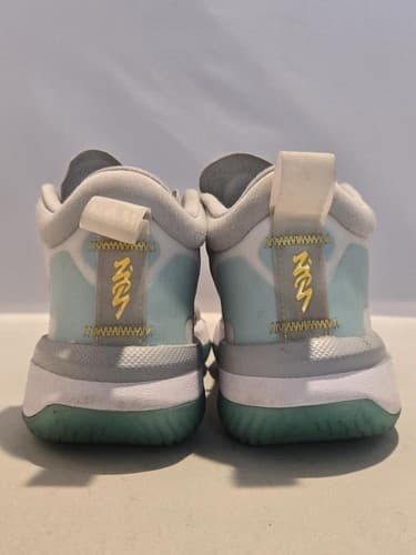 Nike Big Kids Basketball Shoes 3.5Y White/Mint Green Athletic Sneakers #K55k - Thumbnail 4