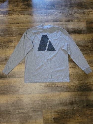 Official US Army PT Shirt Long Sleeve Gray Physical Training Mens Large #D76d - Thumbnail 2