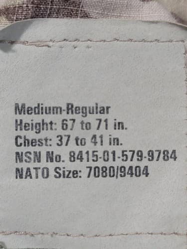FRACU MultiCam Jacket Medium/Regular NSN: 8415-01-579-9784 #D4d - Thumbnail 7