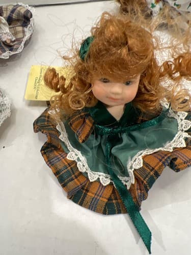 Lot 7 Vintage Mini Porcelain Dolls Victorian Fancy Friends Baby Collectibles - Thumbnail 5