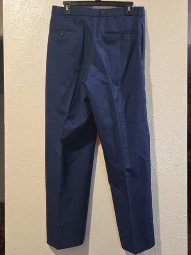 US Army ASU Dress Blue Trousers Men’s 32R Poly/Wool Army Blue 451 #K38k - Thumbnail 2
