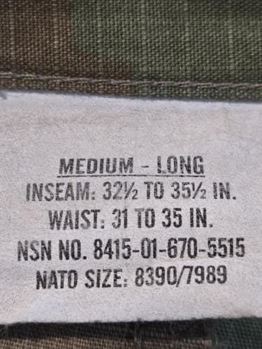 USGI IHWCU OCP Multicam Pants Medium Long Hot Weather 8415-01-670-5515 #K35k - Thumbnail 4