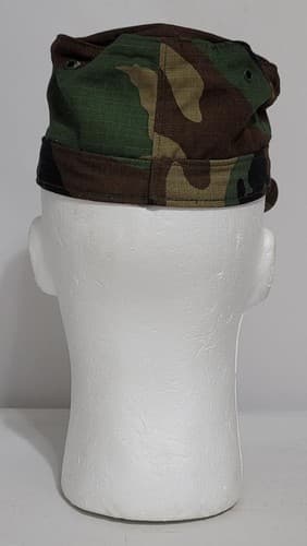 US Army BDU Camouflage summer rip stop Patrol Cap 6 5/8 #75L - Thumbnail 3