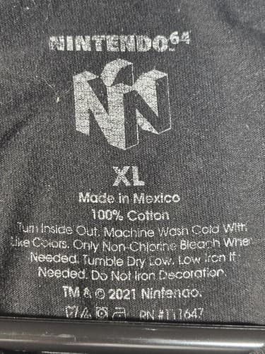 Nintendo 64 N64 Logo Retro Gaming Graphic T-Shirt Black Men's XL #R56r - Thumbnail 7