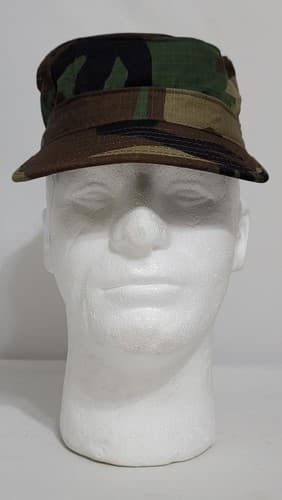 US Army BDU Camouflage summer rip stop Patrol Cap 6 5/8 #75L