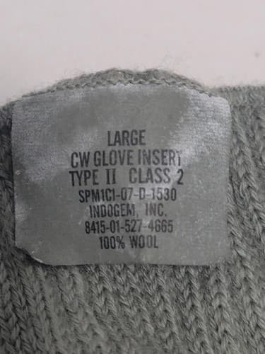US MILITARY COLD WEATHER GLOVE INSERTS SIZE: (Large) NSN: 8415-01-527-4665 #B16b - Thumbnail 3