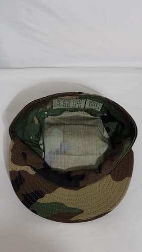 US Army BDU Camouflage summer rip stop Patrol Cap 6 5/8 #75L - Thumbnail 6