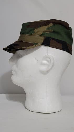US Army BDU Camouflage summer rip stop Patrol Cap 6 5/8 #75L - Thumbnail 4