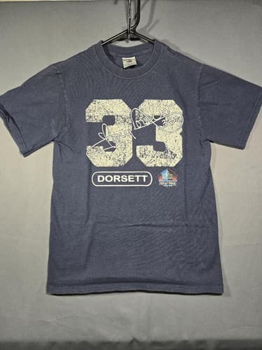 Tony Dorsett #33 Pro Football Hall of Fame Graphic T-Shirt Navy Blue Men's Size