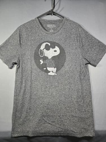 Peanuts Snoopy "Joe Cool" Men’s Gray Graphic T-Shirt Heathered Size Large #R55r - Thumbnail 2