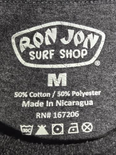 Ron Jon Surf Shop Orange Beach Long Sleeve Graphic T-Shirt Gray Men's Sz M #R56r - Thumbnail 8