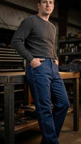 Wrangler FR Riggs Workwear Flame Resistant Jeans Blue Straight Leg Men's 44x32